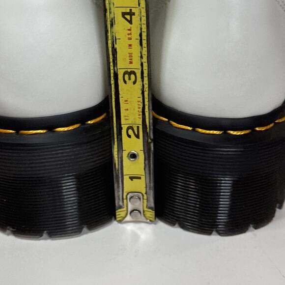 Doc Dr Martens Jadon White Smooth Leather Platform Lace Up Combat Boots 38 US 7 - Picture 8 of 11